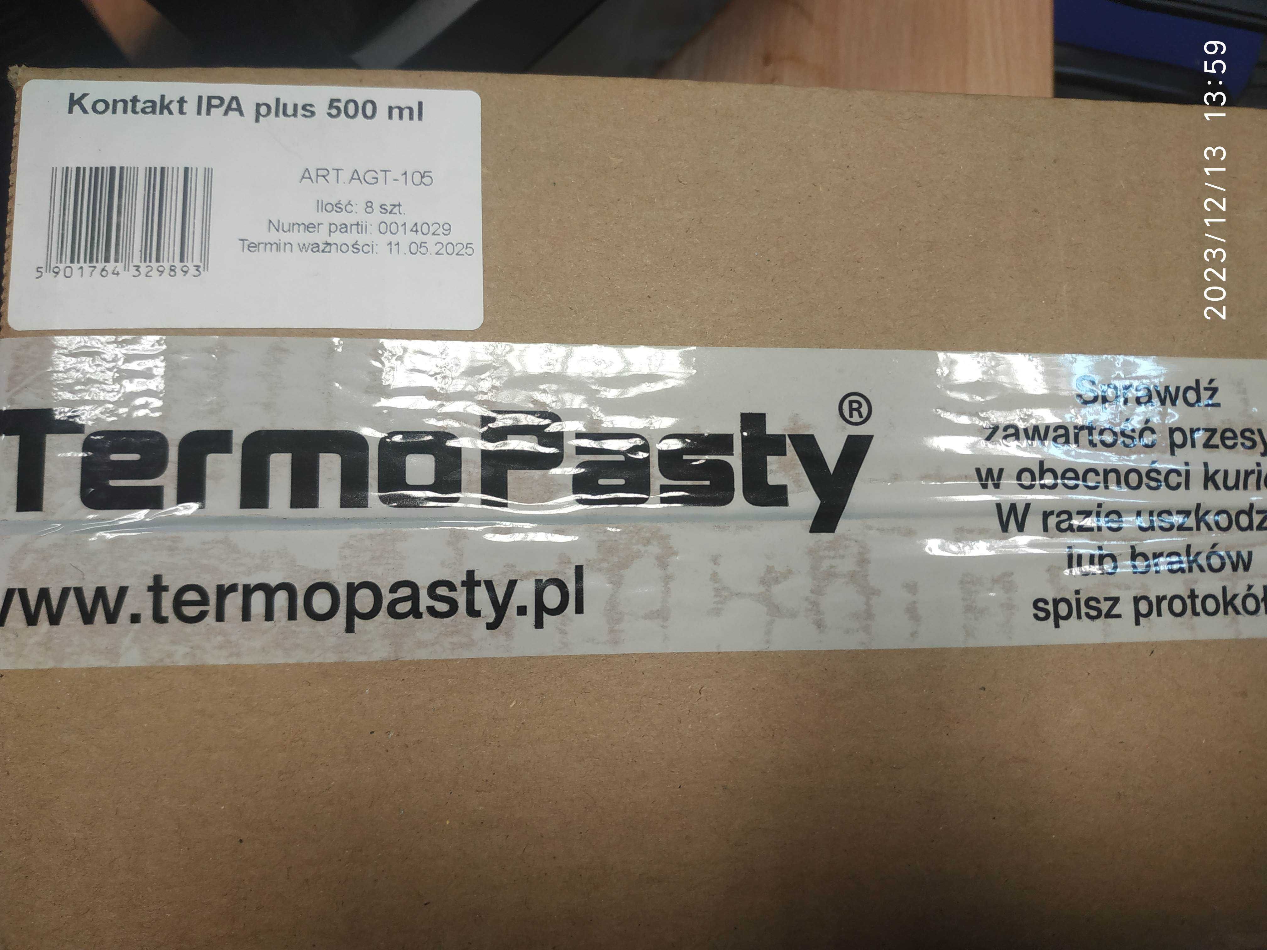 Płyn izopropylowy AG TermoPasty Kontakt IPA Plus 500 ml, AGT-105,8 szt