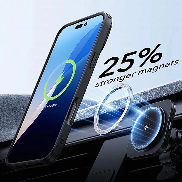 Esr Classic Hybrid Kickstand Halolock Magsafe & Tempered Glass Iphone