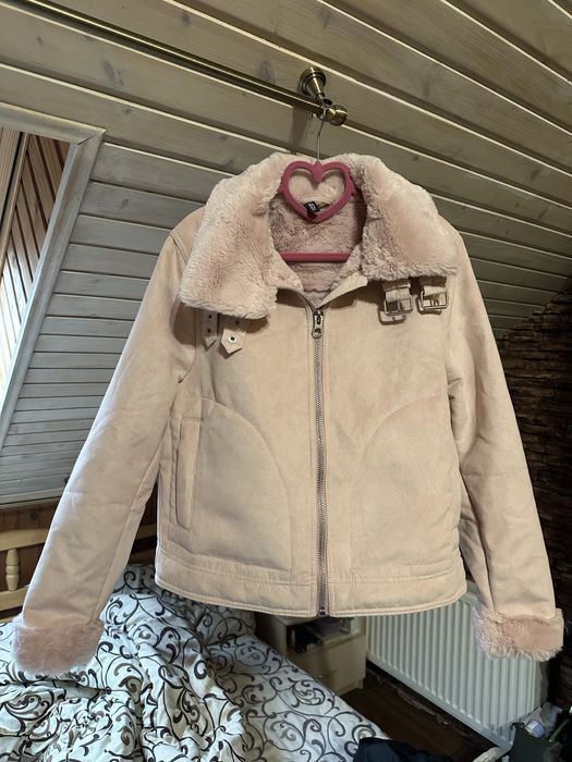 Куртка дублянка рожева