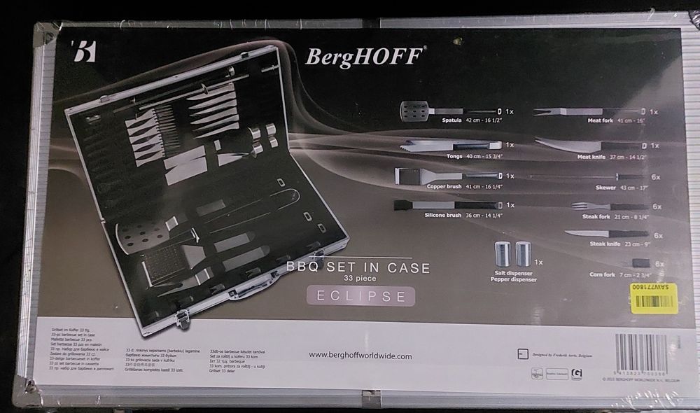 Набір барбекю BergHOFF Eclipse 33 шт, новий,  Ідеальний подарунок