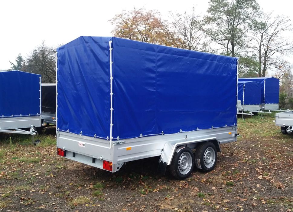 FRACHT VICTORIA dwuosiowa, 4 x RESOR,  przyczepa, przyczepka, na resorach dwie osie, tandem na kat. „B”, RATY