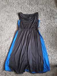 Sukienka, dwa kolory, c&a niebiesko czarna roz.40
