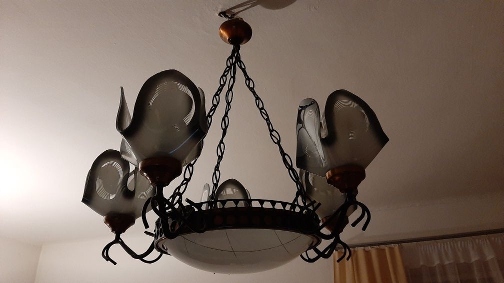 Żyrandol PRL lampa sufitowa