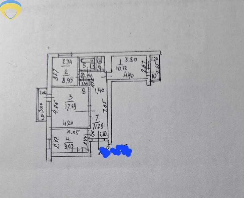 3-комнатная квартира на Таирова
