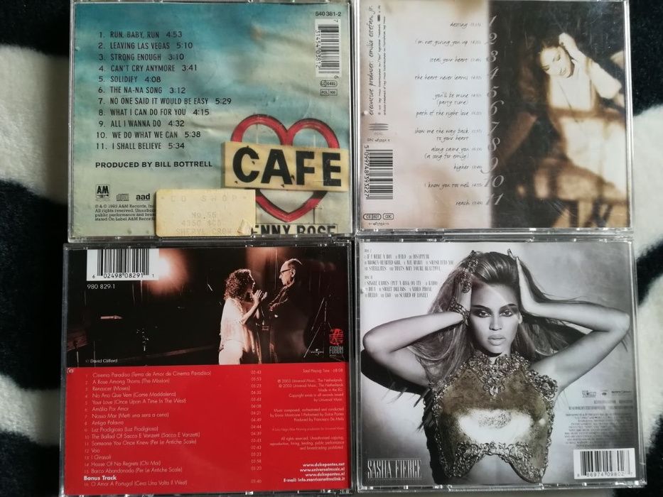 Conjunto 8 CDs varios artistas Beyonce Rod Steart Sheryl Crow