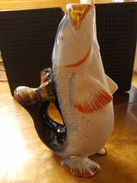 Ryba z porcelany sygnowana z PRL-u