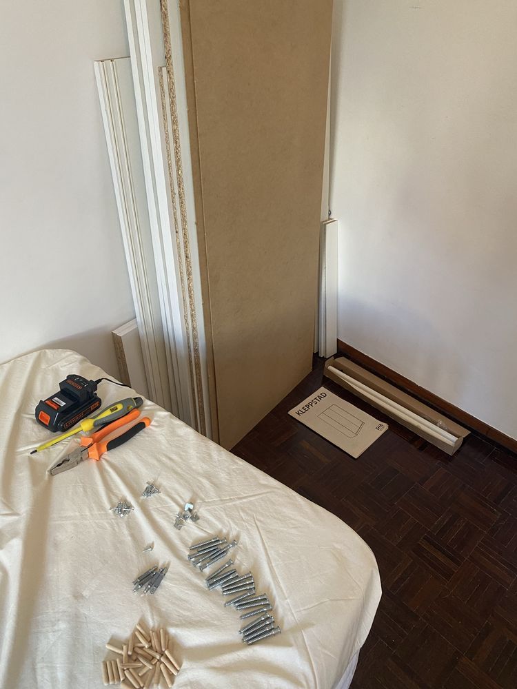 Roupeiro porta deslizante 117x176 kleppstad Branco
