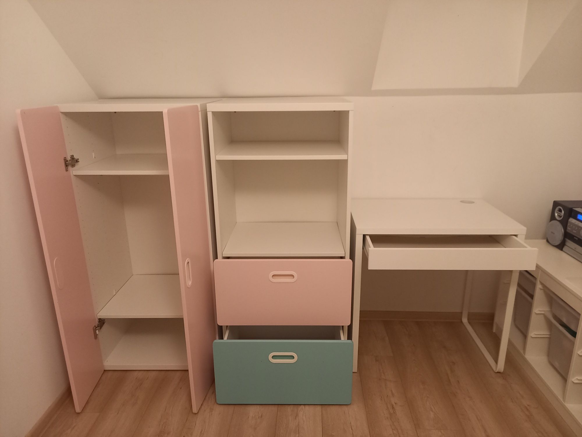 Meble IKEA dziecięce komplet szafa regał i biurko