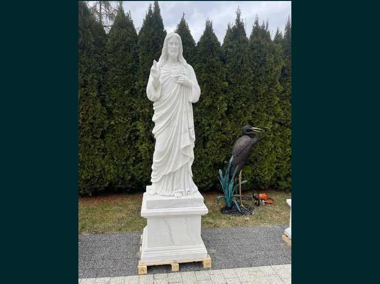 Figura marmur jezus miłosierny 230 cm kościelna