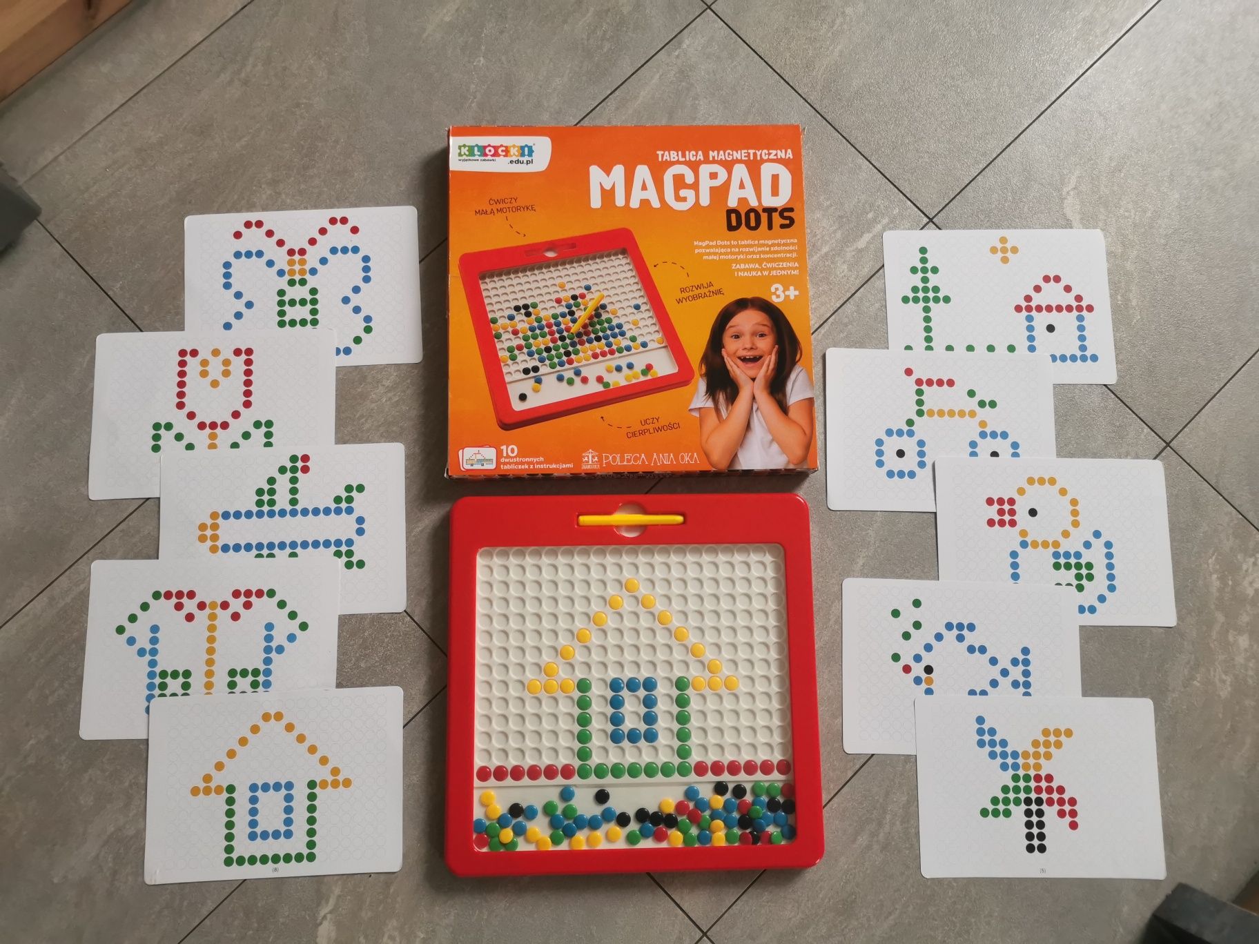 Tablica magnetyczna MagPad Dots duża XXL trening koncentracji
