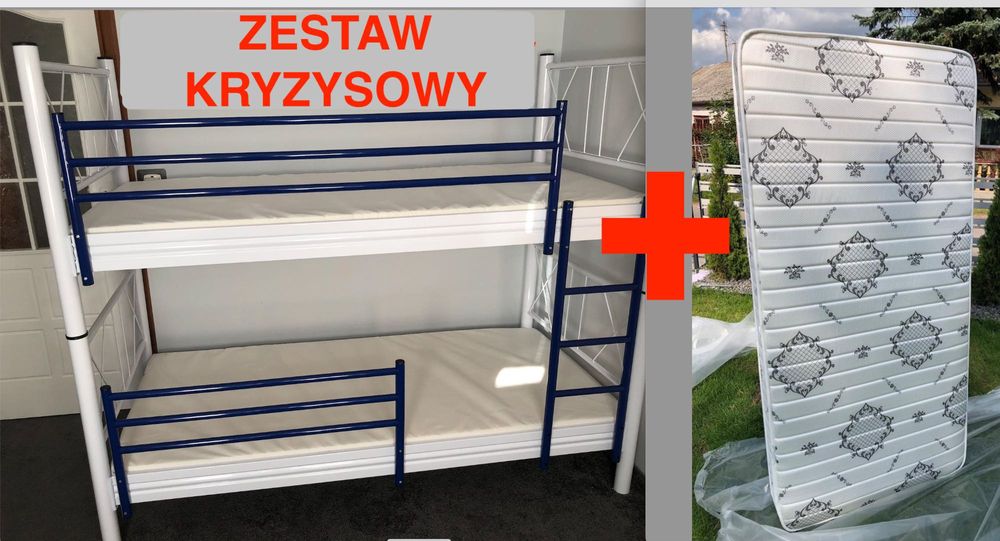 ŁÓŻKO + MATERACE  Zestaw Kryzysowy – Bezpieczne Spanie w Piwnicy