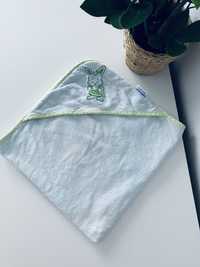 Ręcznik dla niemowlaka okrycie kąpielowe jasno niebieskie