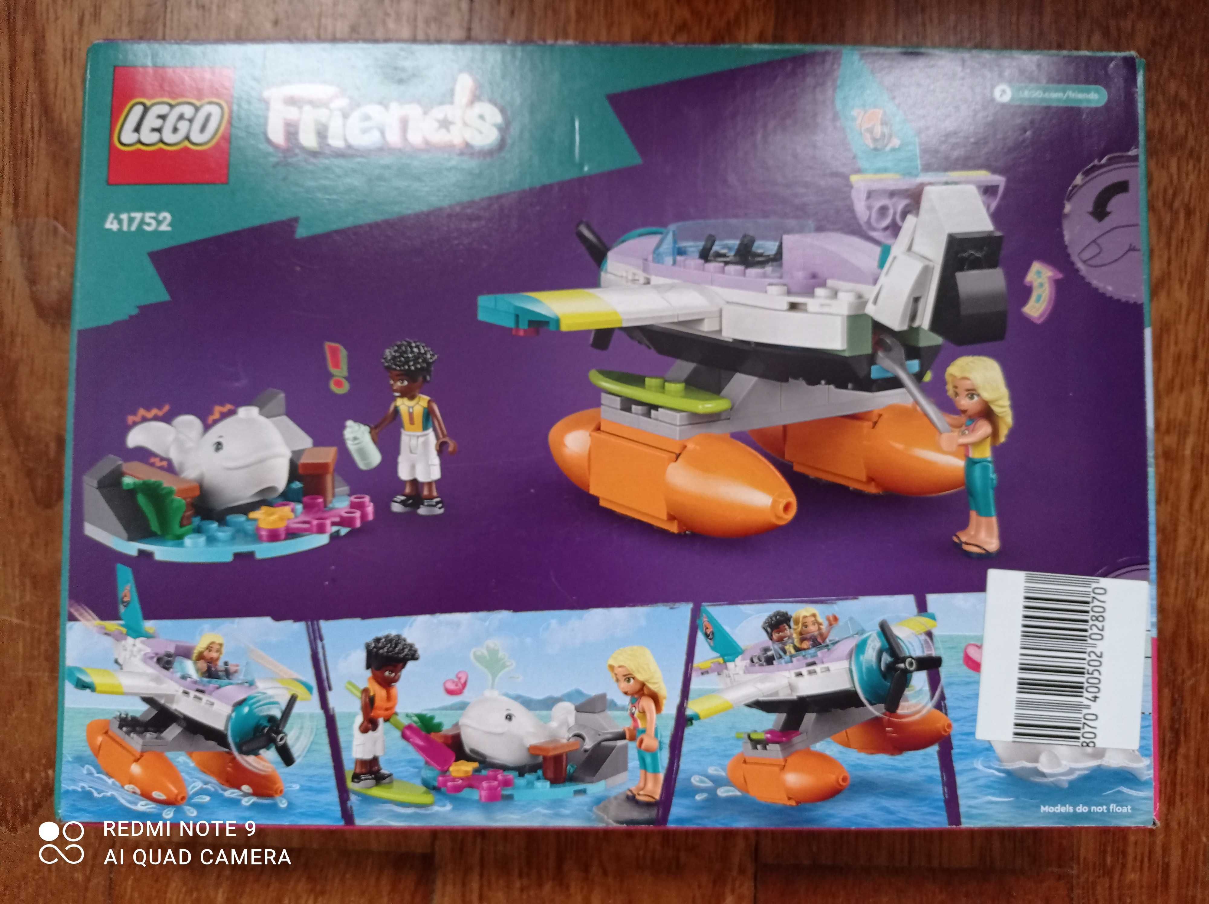 Lego Friends 6+ nr 41752 zestaw z wodolotem i wielorybem NOWY