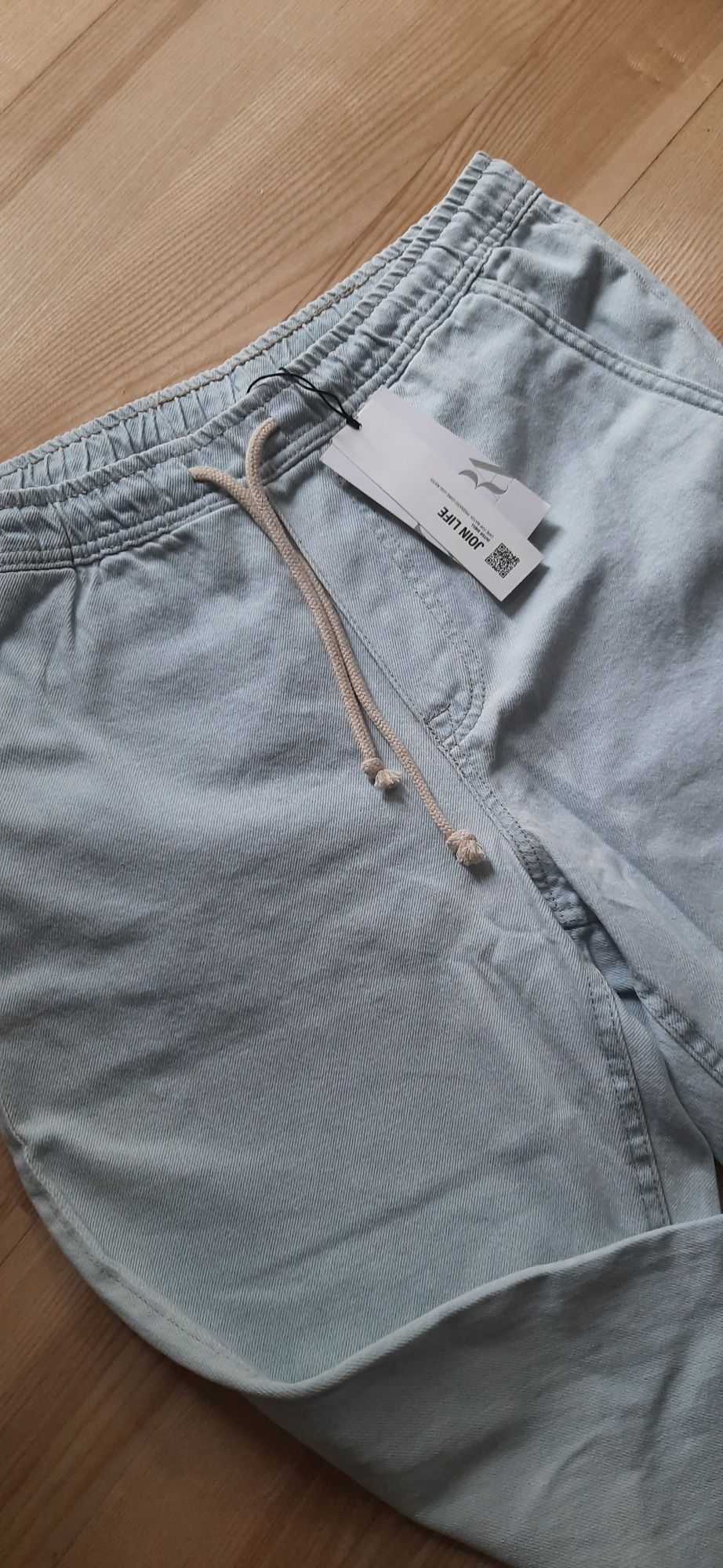 ZARA spodnie easy denim jeansy XL NOWE