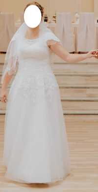 suknia ślubna biała sophie mariage rozmiar 42 - 44 gorset mirella 2021
