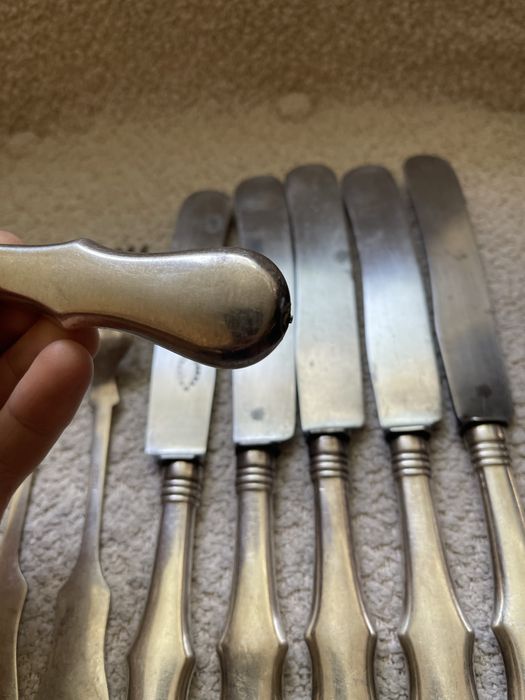 Sztućce posrebrzane przedwojenne platerowane M.Jarra widelce norblin