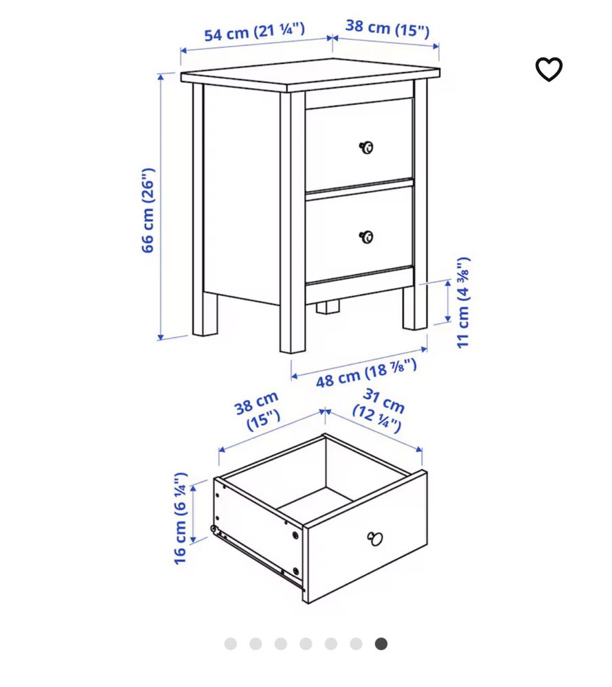 Komody/stoliki nocne Ikea Hemnes szary x 2 sztuki!