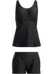 B.P.C tankini czarne z szortami ^54