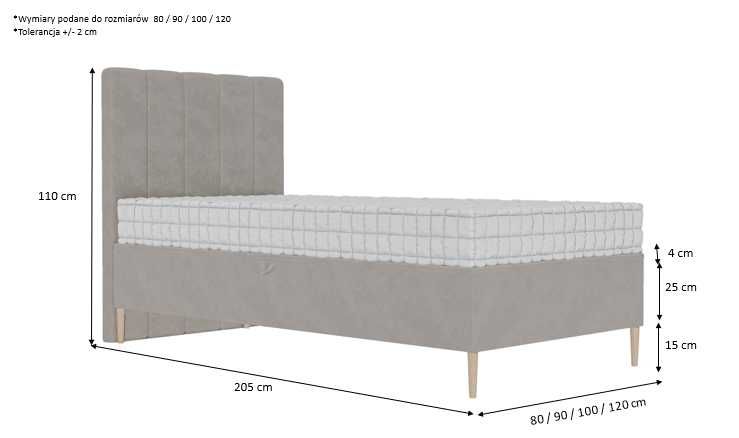 Łóżko młodzieżowe TIANA 80x200