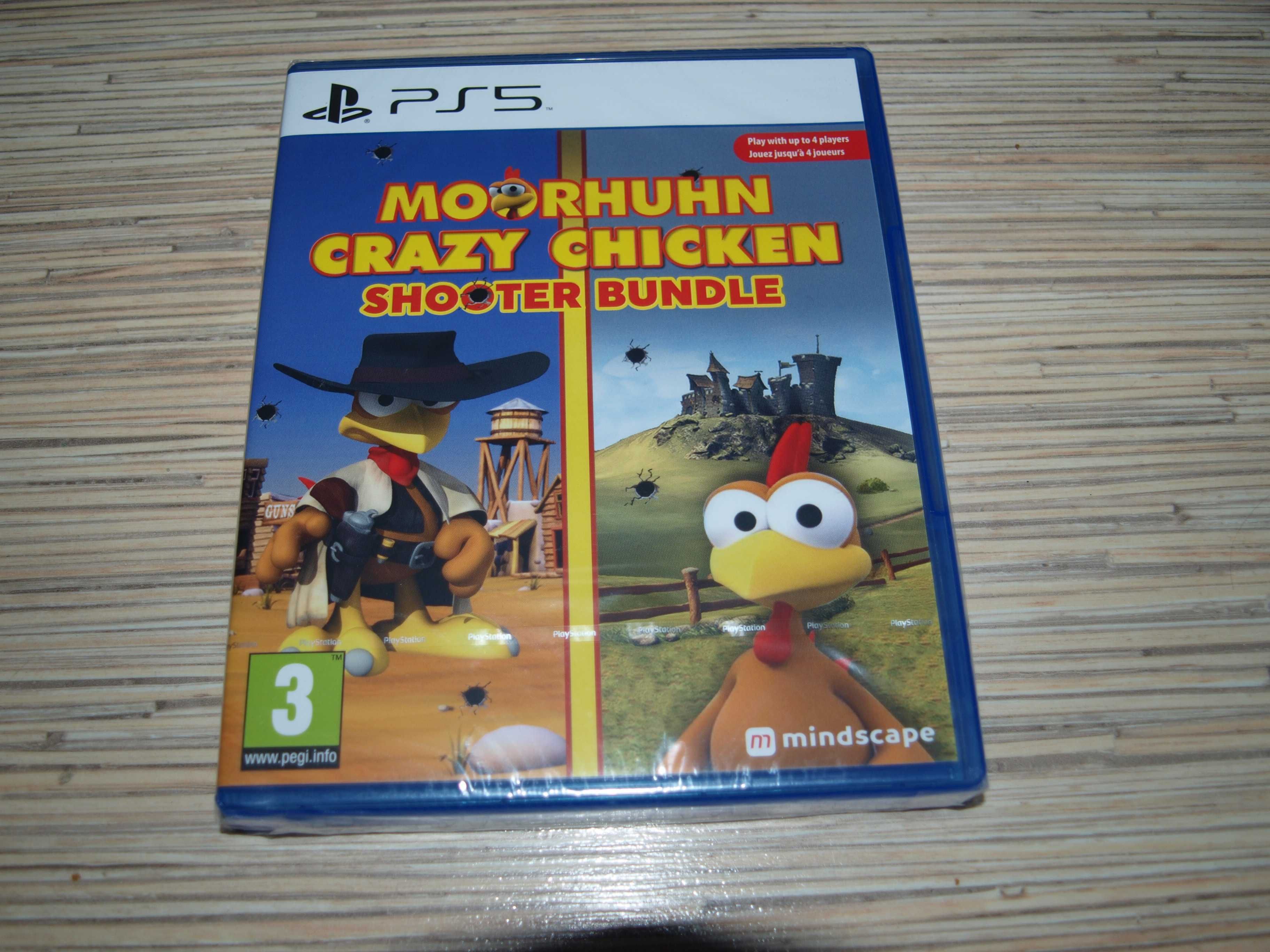 Gra Moorhuhn Crazy Chicken shooter bundle remake ps5 nowa we folii!!