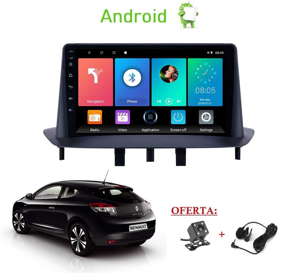 (NOVO) Rádio 2DIN 9" [4+32GB] • Renault Megane III / 3 • Android GPS