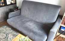 Sofa Tuli 2,5 dwuosobowe Unimebel funkcja spania 140x200 szara welwet