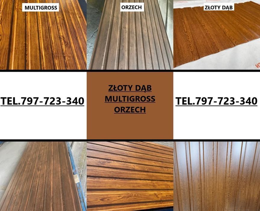 Blacha trapezowa T7 drewnopodobna, na wymiar. Dostawa na cały kraj!