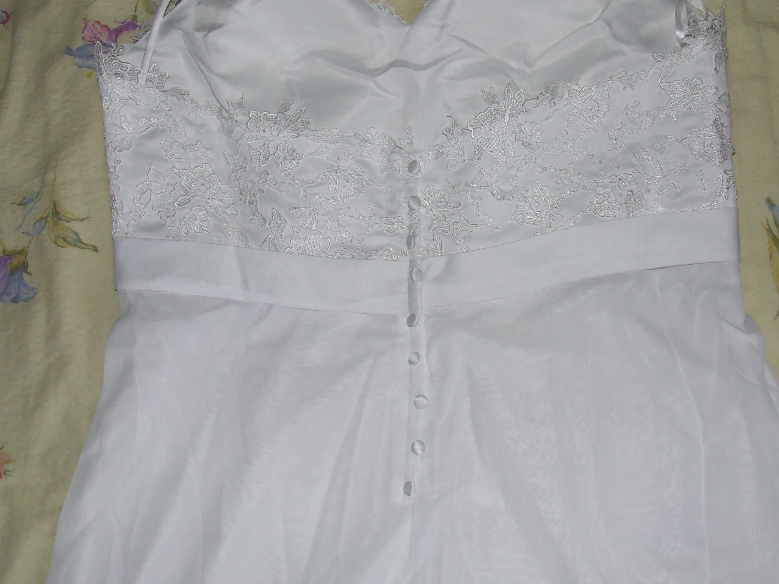 Suknia ślubna na ramiączkach typu Princeska - Nowa - Duży rozmiar