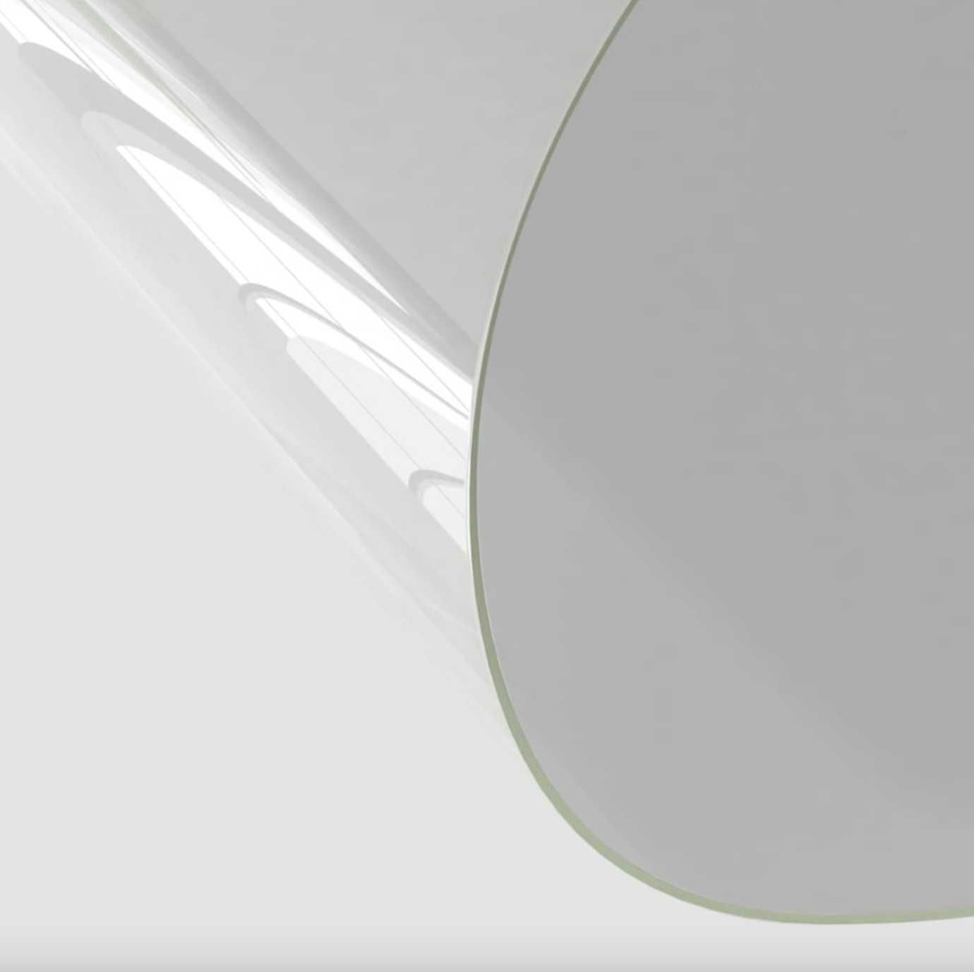 Przezroczysta Okrągła Mata Ochronna na Stół Biurko Blat 100cm 2 mm PVC