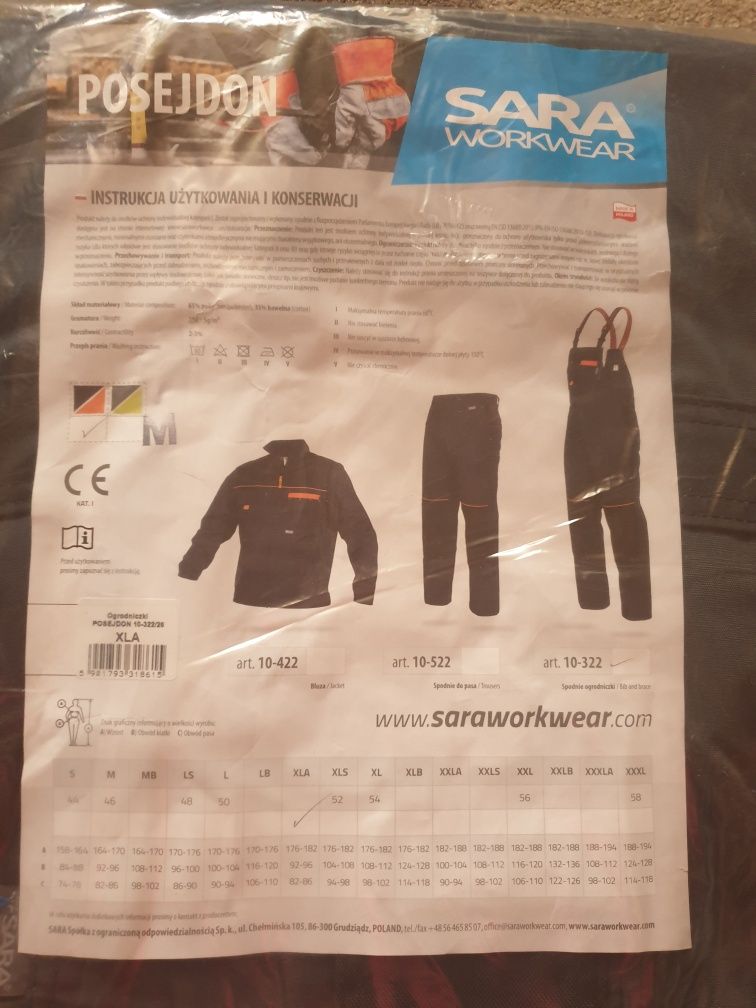 Ogrodniczki robocze Sara workwear XLA