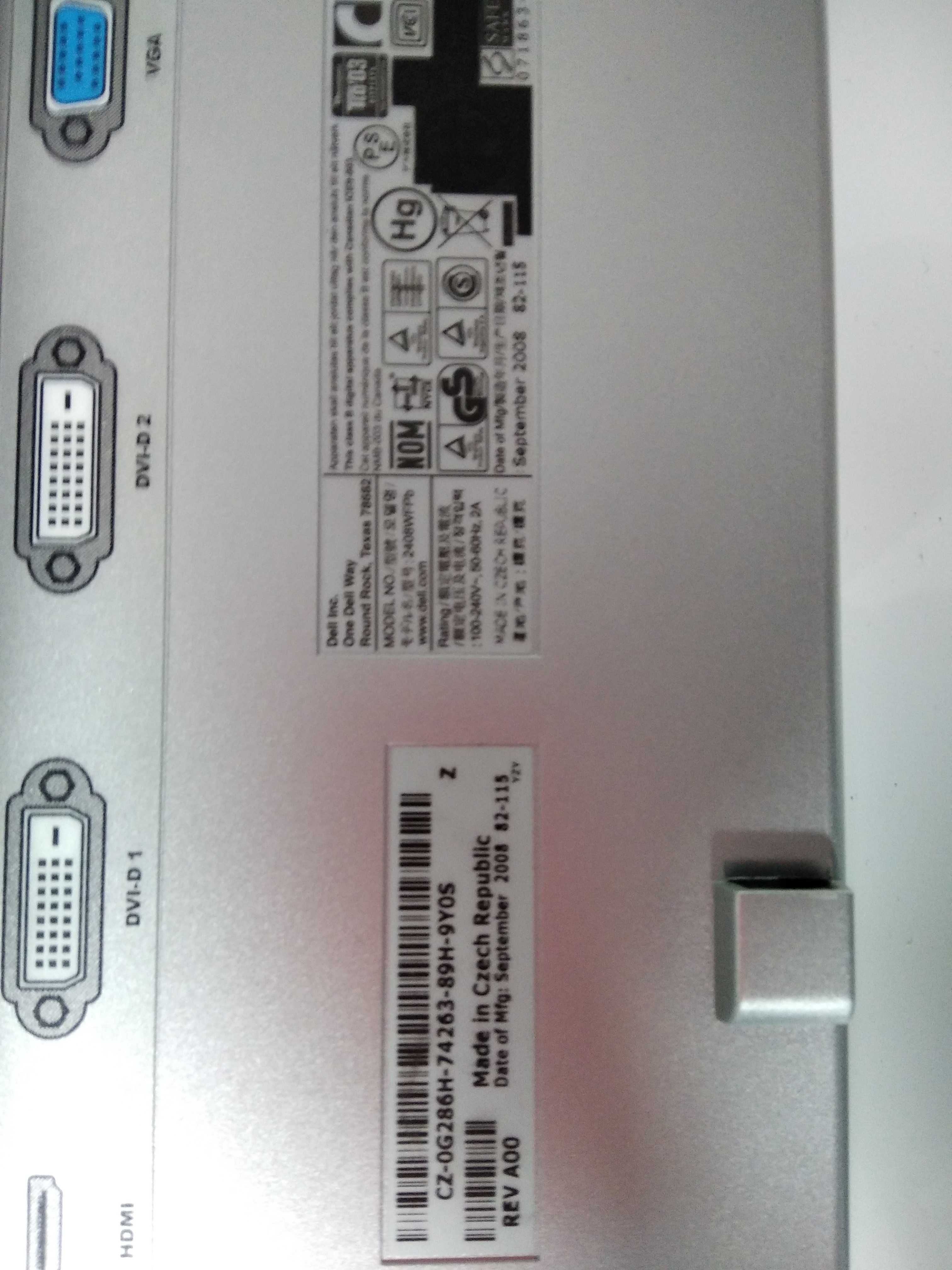 Monitor Dell 2408WFPb HDMI 24” Db+ mała wada