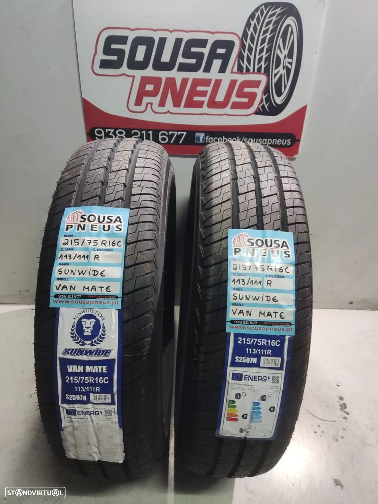 2 pneus novos 215-75r16c sunwide - oferta dos portes