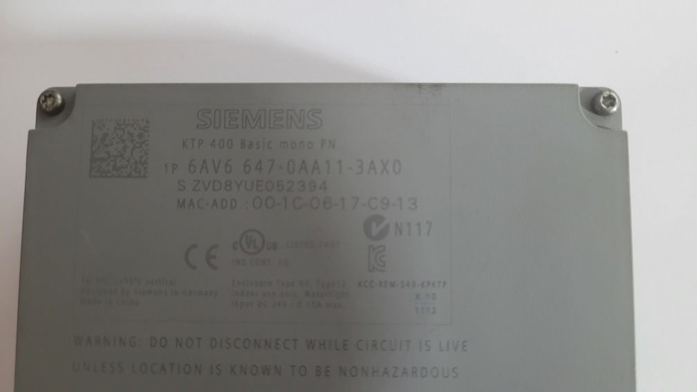 Panel HMI KTP 400-Basic mono Profinet