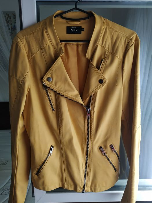 Casaco mulher couro amarelo (38) ONLY