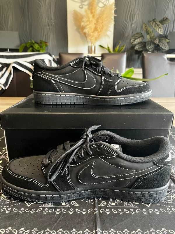 Czarny|Sportowe-Męskie Nike AirJordan1 UnisexTrampki 43