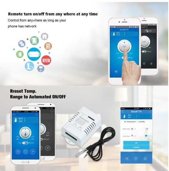 TH-16-RF Wifi 16A/3000W датчик температури