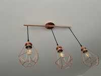 Lampa 3 diamenty kolor rose gold