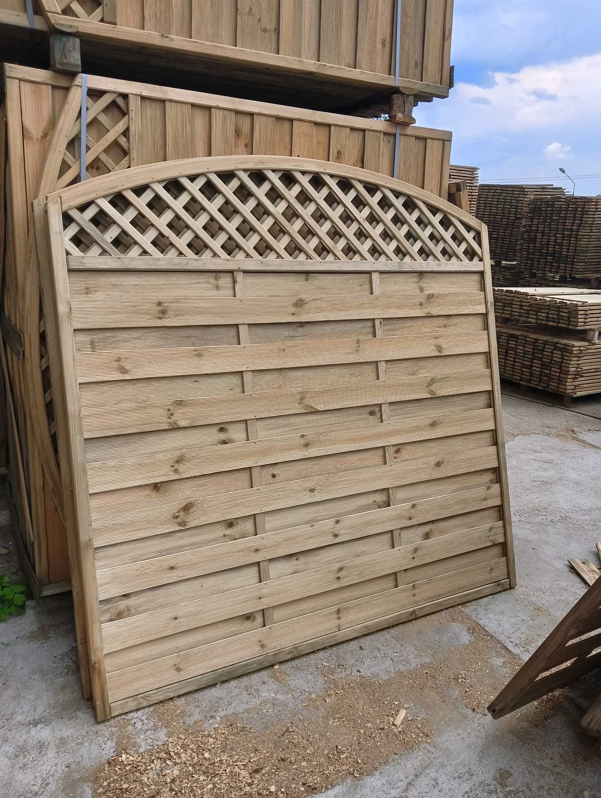 Panel ogrodzeniowy 180x180 cm Płot drewniany 180x60 PERGOLA do WIATY