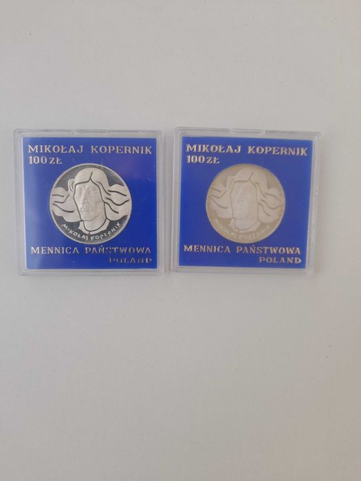 Srebrna moneta PRL 100 zł Mikołaj Kopernik 1973 i 1974r