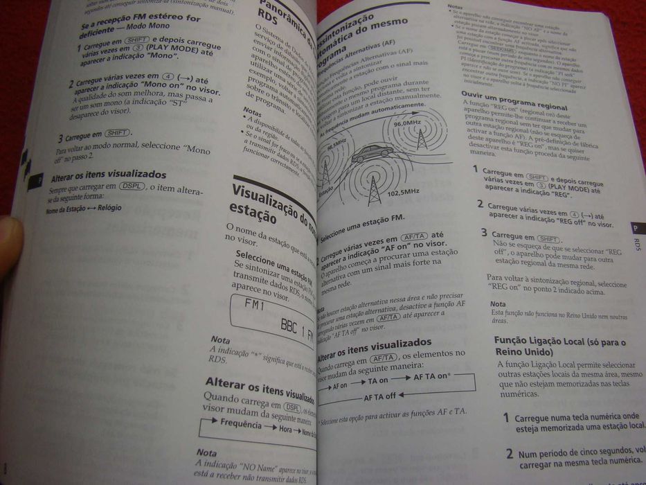 Manual de instruções autorádio Sony