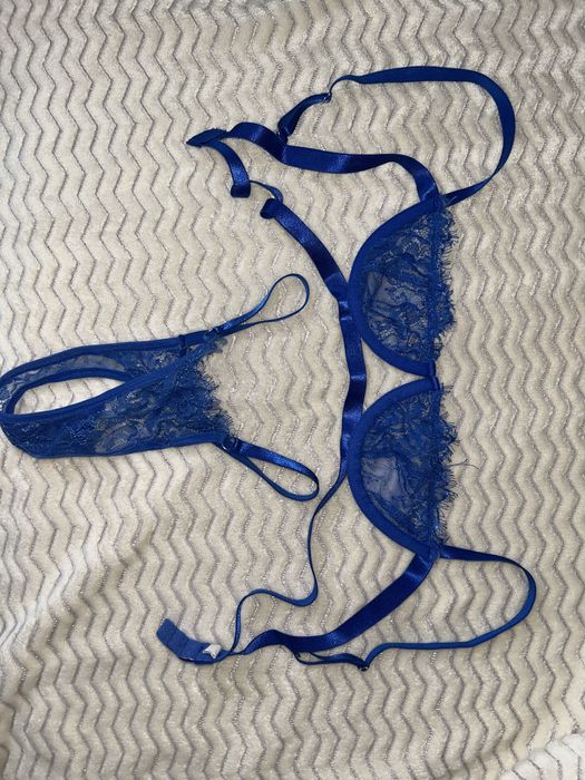 спідня білизна кружевна синя