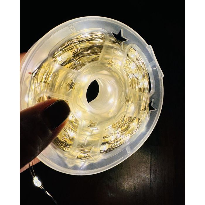 Гірлянда Капля роси 50м, 100м, 200 м від мережі срібний дріт (преміум)