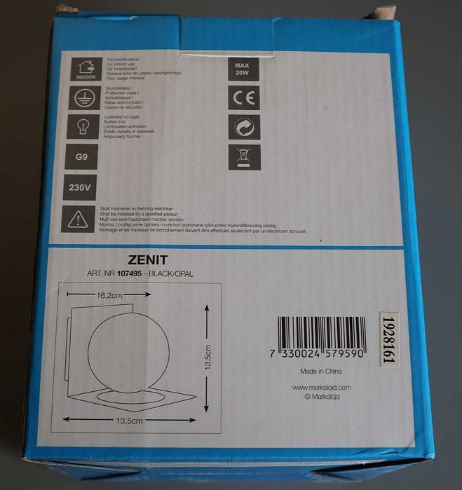 2x Lampa kinkiet Zenit - skandynawskie lampy