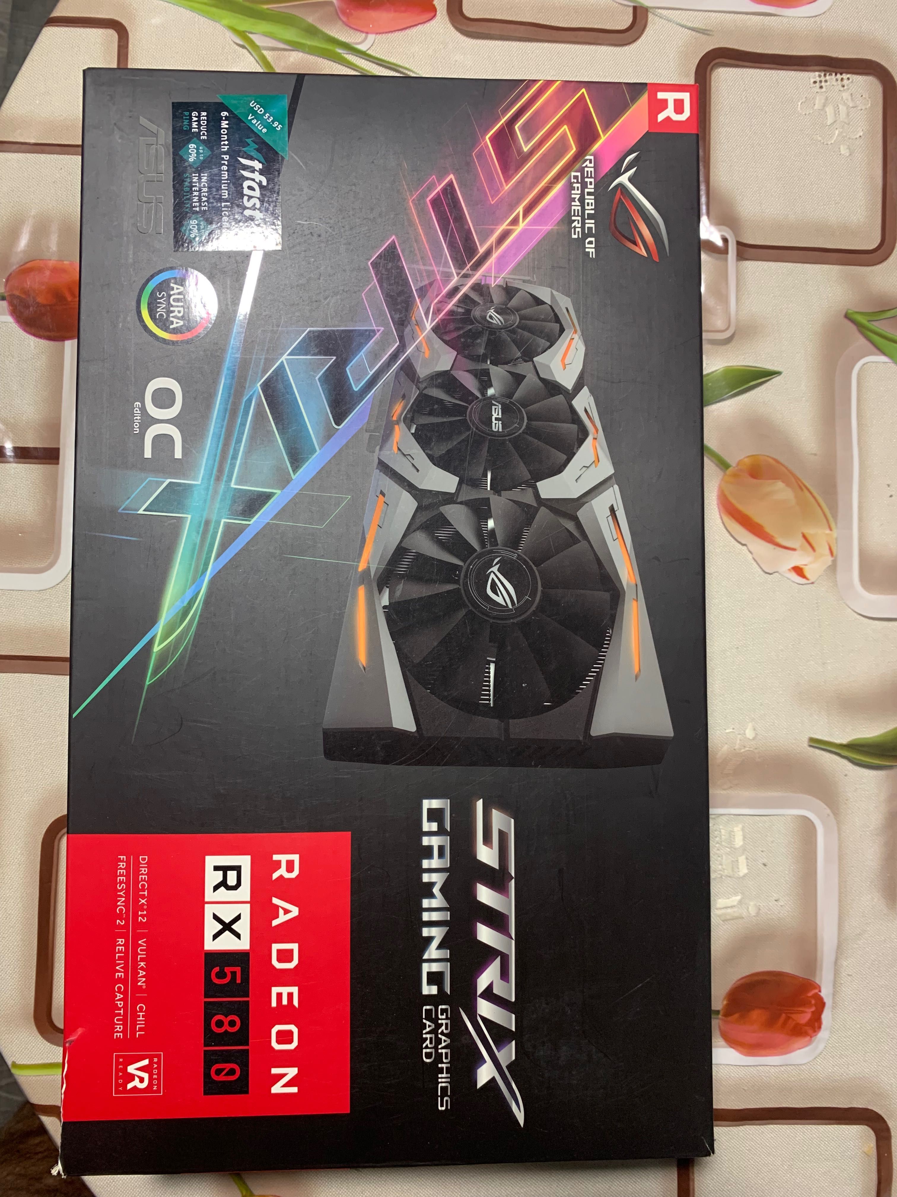 Asus ROG Strix RX 580 8 ГБ — як нова, з коробкою та чеками