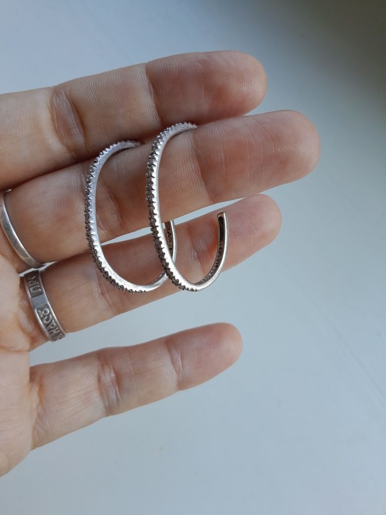 брендовые 925 серебро серебряные серьги сережки.