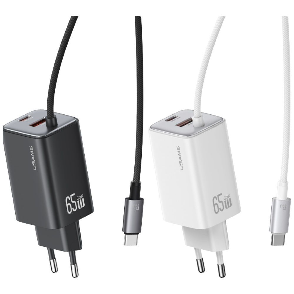 Ładowarka sieciowa USAMS JC Series CC266 65W GaN Fast Charger 2xUSB-C