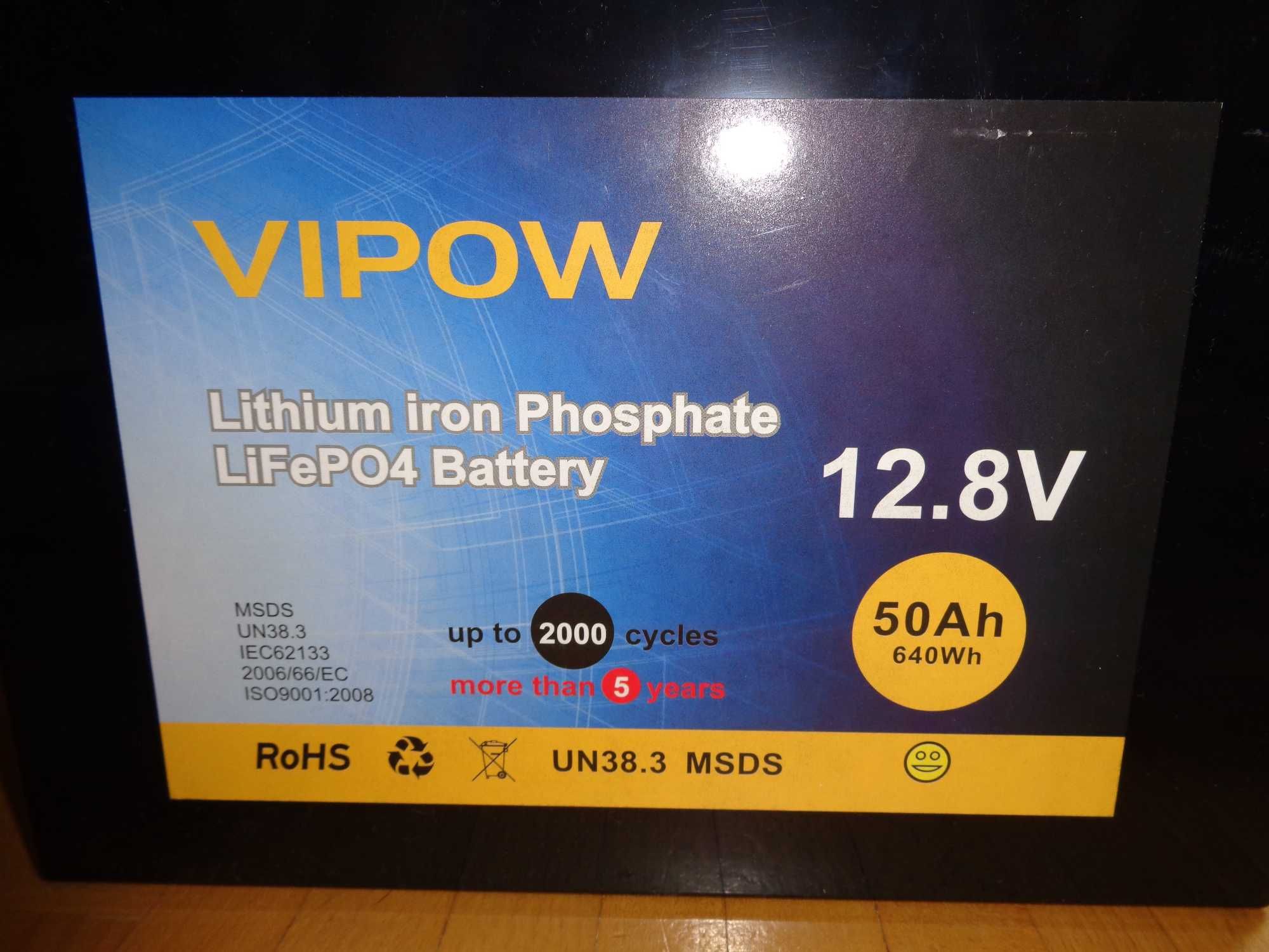 Акумуляторна батарея ViPow 12.8V 50Ah (LiFePO4128-50/40) із ВМS платою