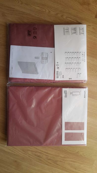 Dwa opakowania zasłon IKEA Vivan razem 4 sztuki zasłon