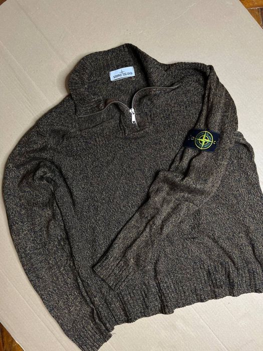 Свитер зипка 1/3  кофта Stone Island оригинал винтаж размер L