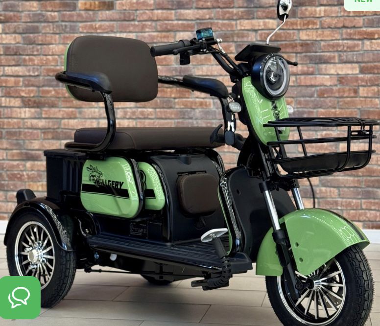 Електричний трицикл Billgery;двигун 800W;акумулятор 72V/20Ahдешево